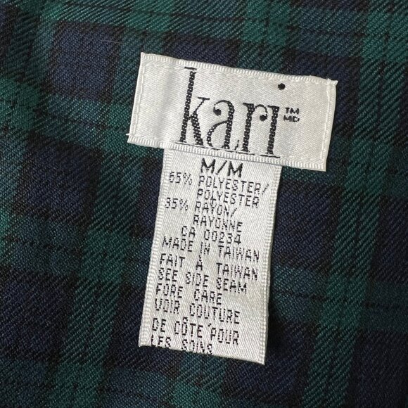 Vintage Plaid Pinafore Midi Dress Fall Winter Preppy Cottage Cabincore 80s 90s - Picture 5 of 10